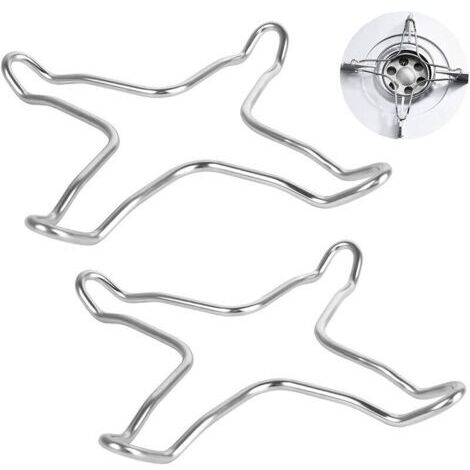 Lot de 2 réducteurs à gaz en acier inoxydable pour plaque de cuisson à gaz, plaque de cuisson, plaque de cuisson, plaque de cuisson, dessous de plat, support de wok, casserole à gaz