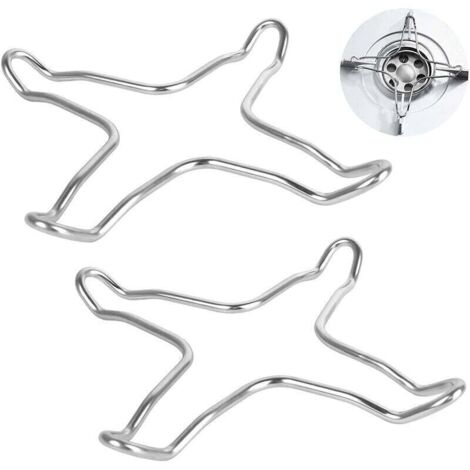 Lot de 2 réducteurs à gaz en acier inoxydable pour plaque de cuisson à gaz, plaque de cuisson, plaque de cuisson, plaque de cuisson, dessous de plat, support de wok, casserole à gaz