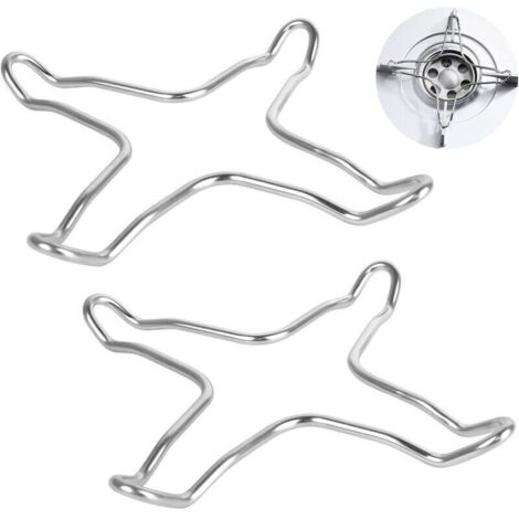Lot de 2 réducteurs à gaz en acier inoxydable pour plaque de cuisson à gaz, plaque de cuisson, plaque de cuisson, plaque de cuisson, dessous de plat, support de wok, casserole à gaz