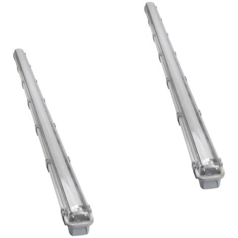 Lot de 2 réglettes étanches IP65 24W - Zenitech