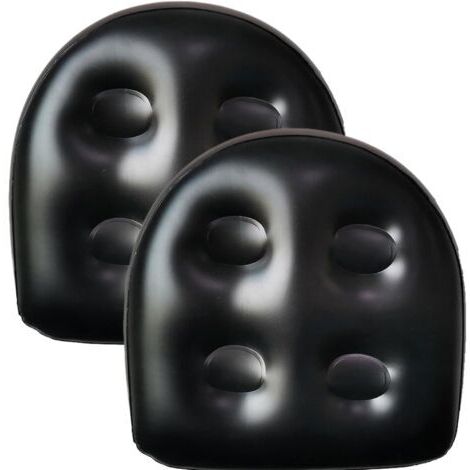 Lot de 2 rehausseurs de siège de voiture gonflables avec ventouse - 47 x 37 x 15 cm - Noir