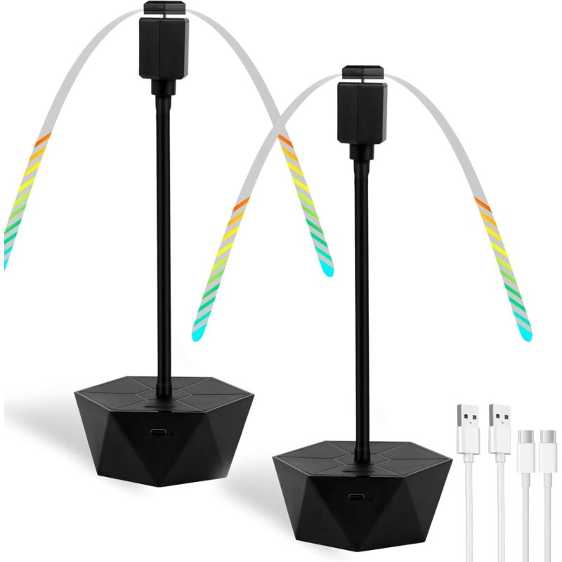 Lot de 2 Répulsif Anti Mouches avec Chargement USB - Ventilateur Anti Moustiques sans Utiliser de Produits Chimiques Ventilateur Anti Mouches pour