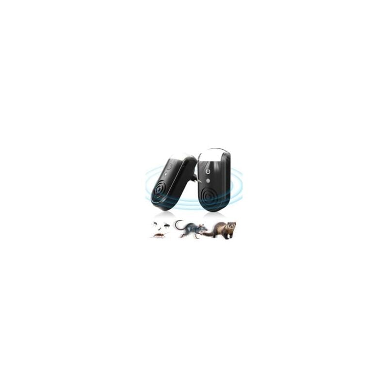 Lot de 2 Repulsif Souris Ultrason Rongeur Rat Veilleuse, Prises Répulsif Nuisible Esthétique Électronique Intérieur Naturel Anti-Rongeurs Furet