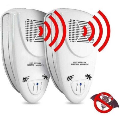 Lot de 2 répulsifs à ultrasons pour chauves-souris – Débarrassez-vous des chauves-souris en 72 heures