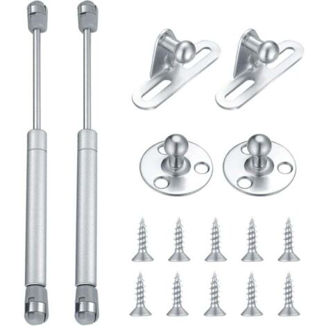 Lot de 2 ressorts à gaz, 60 N vérin pneumatique pour meubles, pistons pour portes de cuisine, piston à gaz pour portes, charnière d'armoire, bras amortisseur pour charnière de meubles de