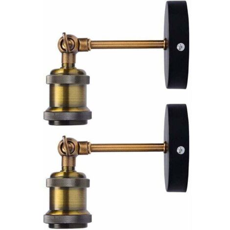 Lot de 2 Rétro Lampe Applique Murale Style Industriel Antique Luminaire Réglable Éclairage Vintage Edison Lampe Douille E27 pour pour Maison Bar Restaurants Café Bar Décoration