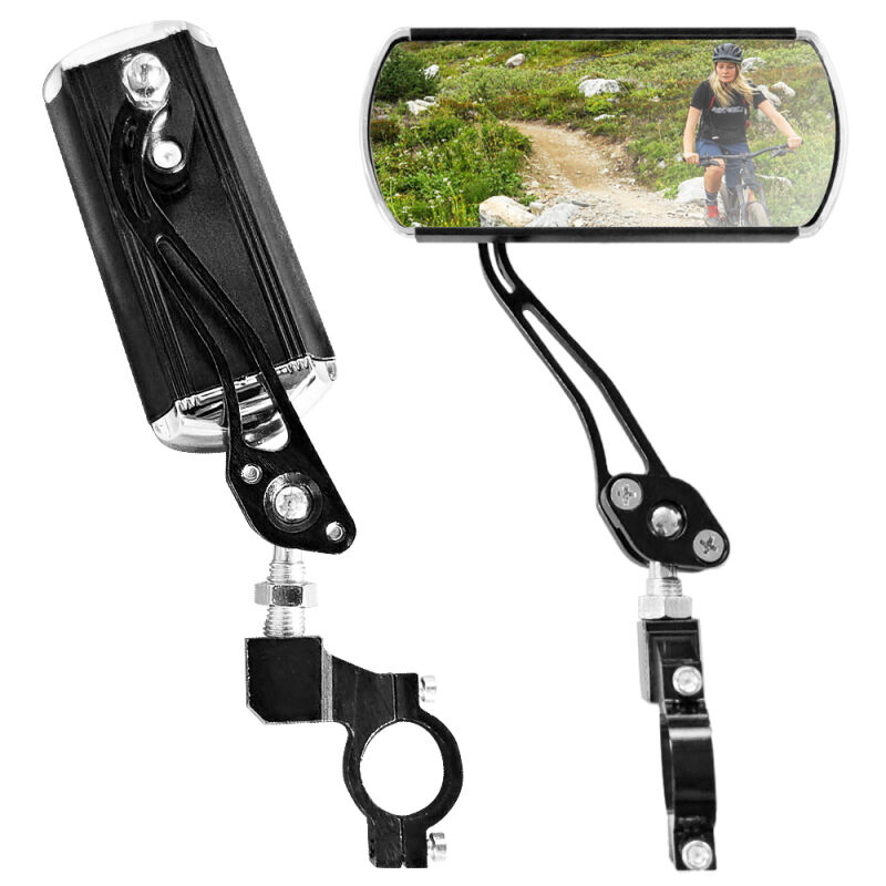 Lot de 2 rétroviseurs de vélo réglables et rotatifs, rétroviseurs de sécurité grand angle en alliage d'aluminium