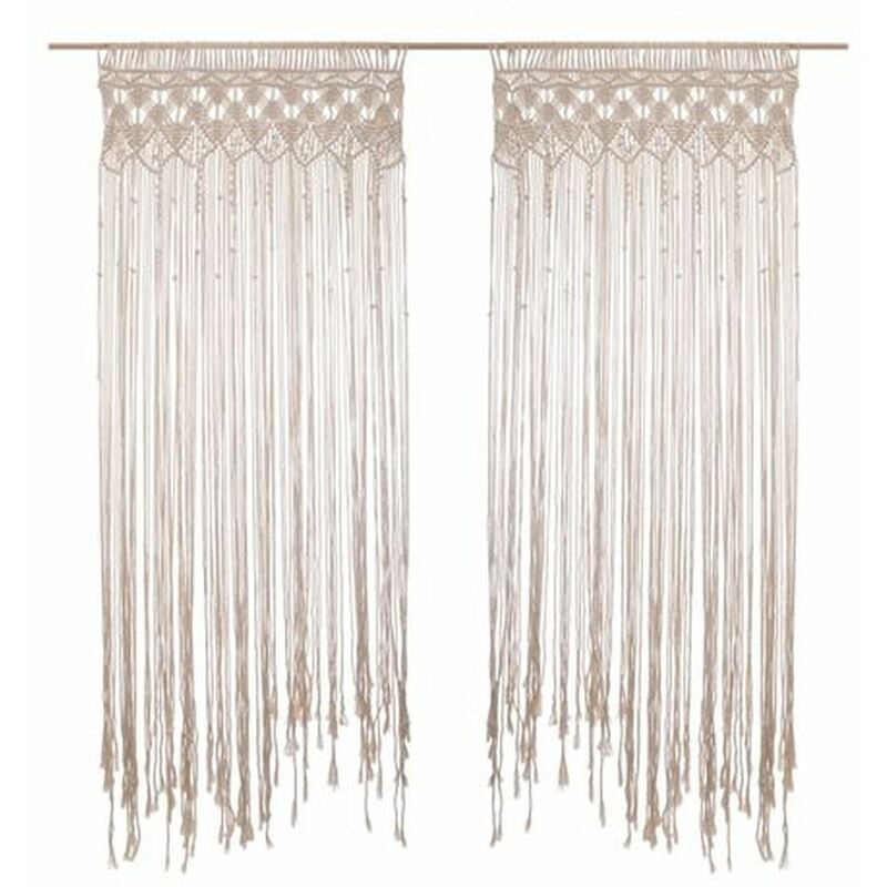 Lot de 2 Rideaux à fil détails macramé Rituality