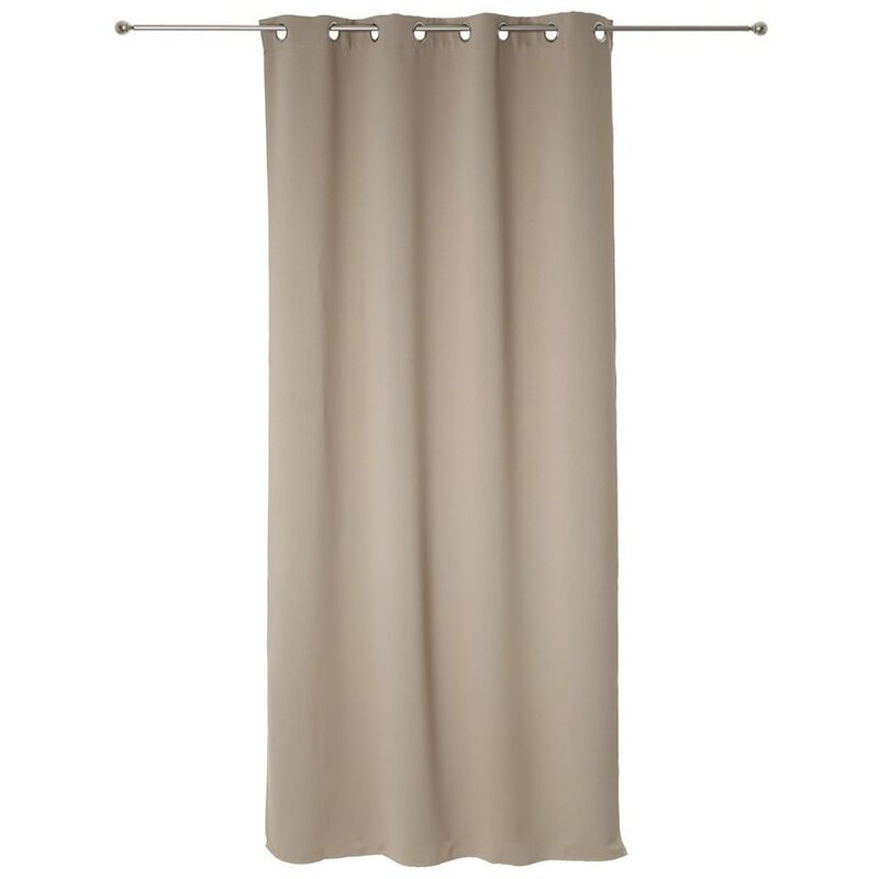 Lot de 2 rideaux occultant lin à oeillets 135 x 240 cm