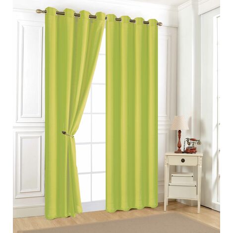 Lot de 2 rideaux occultants 140 x 240 cm Anis