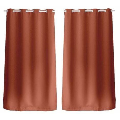 Lot de 2 Rideaux occultants Basic à 8 œillets