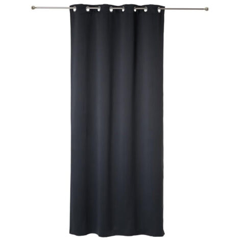 Lot de 2 Rideaux Occultants "Kerry" 135x240cm Gris Foncé