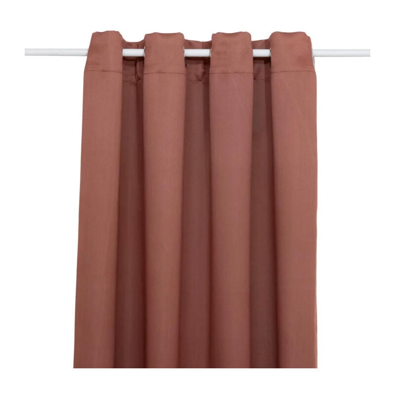 Lot de 2 Rideaux Occultants 'Kerry' 135x240cm Terracotta