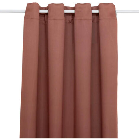 Lot de 2 Rideaux Occultants "Kerry" 135x240cm Terracotta