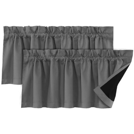 Lot de 2 rideaux occultants modernes et élégants, doublure noire unie, pour salon ou chambre, décoration intérieure KAESI(BR)
