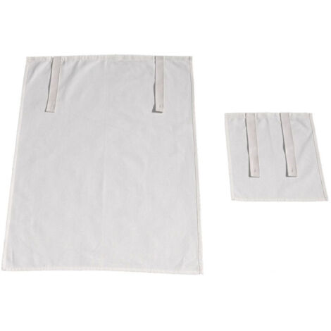 Lot de 2 Rideaux pour Lit Enfant Cabane "Noah" Beige