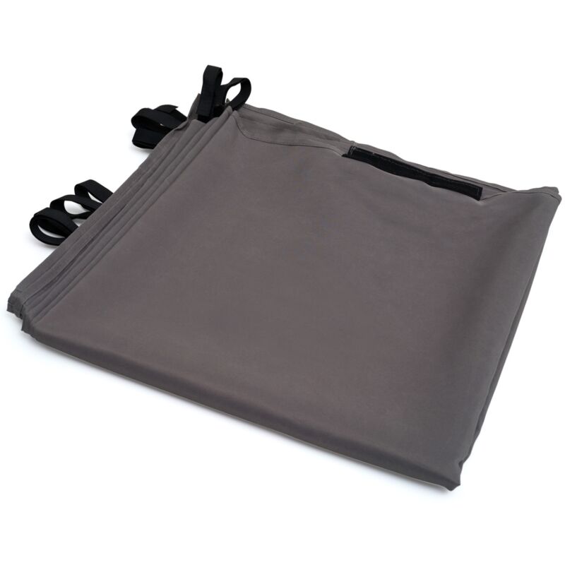 Lot de 2 rideaux pour pergola 3 et 4 m gris panneaux muraux avec fermeture éclair