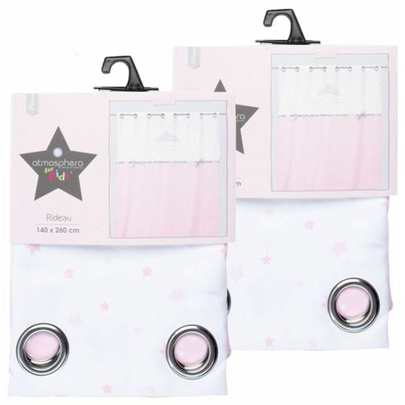 Lot de 2 Rideaux Princesse pour enfant