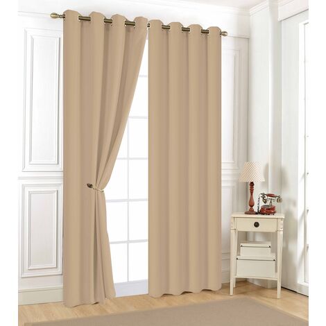 Lot De 2 Rideaux Occultants 140 Cm – Rouge – Texturé – Occasion Neuf