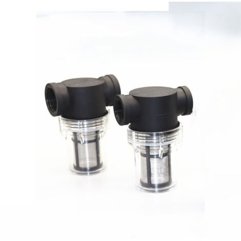 Lot de 2 Robinet Raccord Cuve 1000 L, Articulation de Tuyau de Jardin pour Collecteurs d'eau de Pluie avec Fonction de Filtre,S60x6 Adaptateur De Réservoir d'eau IBC  (filtre 3/4'' sur les deux filame