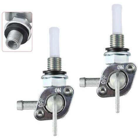 Lot de 2 robinets de réservoir d’essence M10 × 1,25 pour groupe électrogène à essence, pompe à essence, valve de commutateur de carburant pour réservoir d’essence 950