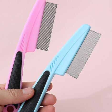 lot De 2 ,rose Et Bleu , Peigne Pour Chat Avec Dents Rotatives