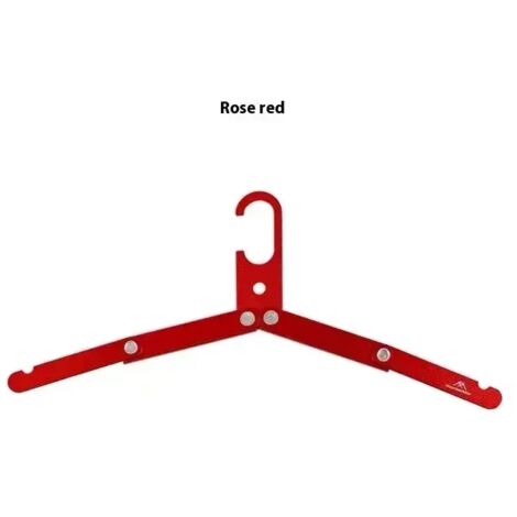 (Lot de 2 rouges) Cintre pliable en aluminium pour la maison, cintre portable pour le camping et les voyages.