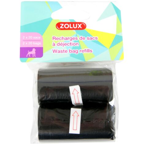 Lot de 2 rouleaux de 20 sacs à déjection - ZOLUX