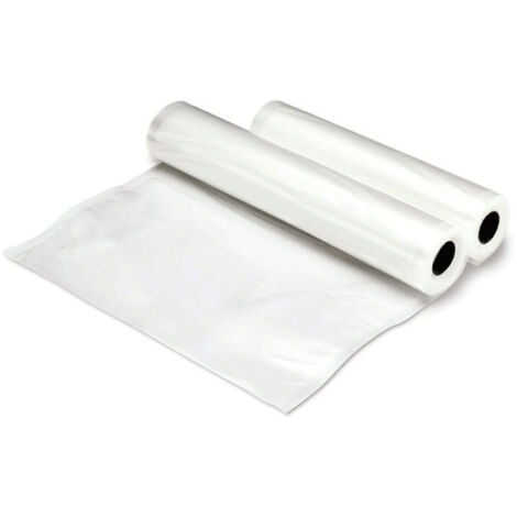 Lot de 2 rouleaux d'emballage sous vide – Compatibles avec machines Tefal – Optimisation espace de rangement – Conservation aliments efficace - XA256010