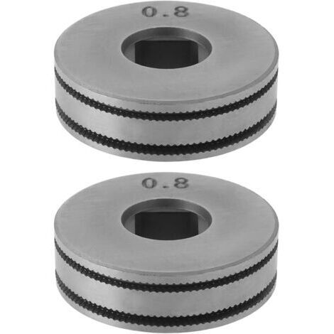 Lot de 2 rouleaux d'entraînement de fil 0,8/1,0 mm avec rainure moletée 25 mm Compatible avec soudeur MIG