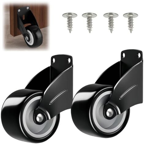 LABLANC Lot de 2 roulettes de portail, roue stabilisatrice réglable, antidérapante, robuste, pour portails lourds, portails de jardin et portails en bois