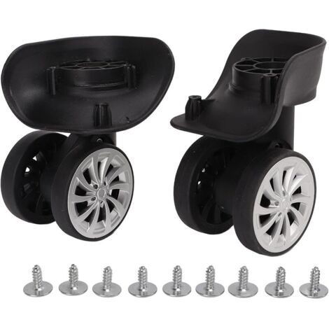Lot De 2 roulettes De Rechange Universelles pour Valises, Roues Gauche Et Droite Rotatives avec Roues Pivotantes à Vis, Pièces De Sac De Valise pour Chariot De Voyage