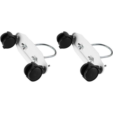 Lot de 2 roulettes pivotantes à 360° pour radiateur à bain d'huile, roulettes robustes pour radiateur électrique, roulettes à crochet en U