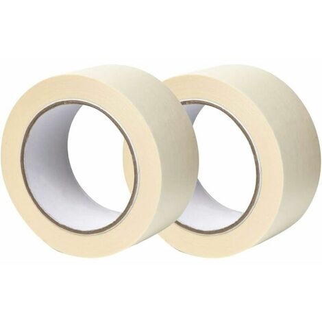 Lot de 2 Ruban de masquage large large de qualité supérieure, 20 m x 50 mm (2 ) - Ruban adhésif de peinture et de décoration de haute qualité - 2 rouleaux PHVC9PGOK4