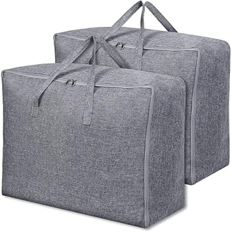 Linghhang - Lot de 2, Sac de Rangement pour Couette en épais, Sac Rangement Vetement Sous Lit Housse Rangement Couette avec Poignée Renforcée pour