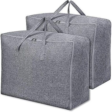 lot De 2, Sac De Rangement Pour Couette En Pais, Sac Rangement Vetement Sous Lit  Housse Rangement Couette Avec Poigne Renforce Pour Dredons Couve