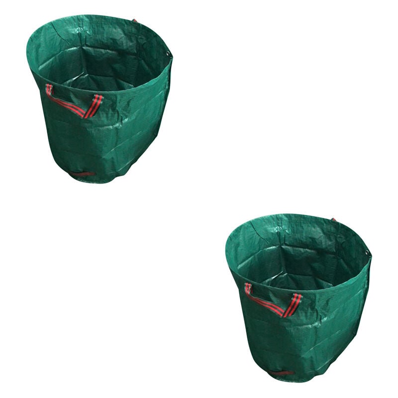 Trimec - Lot de 2 sacs à déchets de jardin , 300 l, sacs à déchets de jardin, sacs à feuilles avec poignées, sacs d'herbe verts industriels tissés
