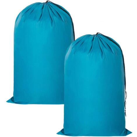 Lot de 2 sacs à linge de voyage, organiseur de vêtements sales lavable en machine, bleu