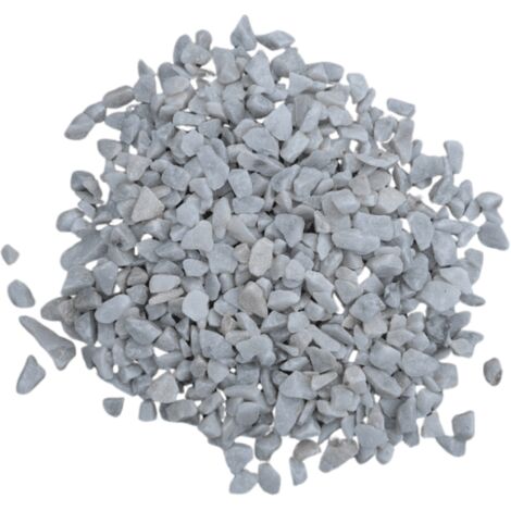 Lot de 2 sacs de +/- 25 kg -  Galet De Marbre Blanc 12/25