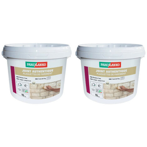 Lot de 2 sacs de joint authentique pour plaquettes PAREXLANKO - Blanc cassé - 30kg