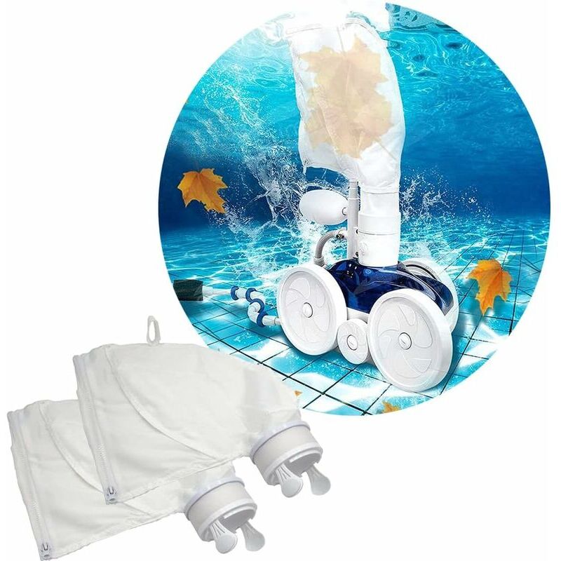 Briller - Lot de 2 sacs de nettoyage de piscine avec filtre de rechange pour Polaris 280/480,T-Audace, Ensoleillé