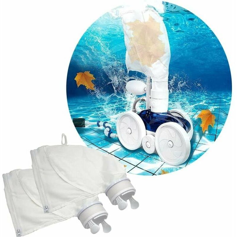 Lot de 2 sacs de nettoyage piscine avec filtre de rechange pour 280/480