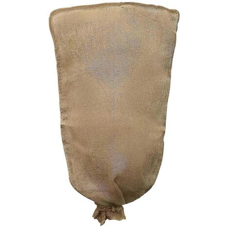 Lot de 2 sacs de protection hivernale en toile de jute pour plantes avec cordon de serrage (voir photo)