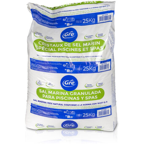 Lot de 2 sacs de sel de piscine granulé 25 kg - Gré