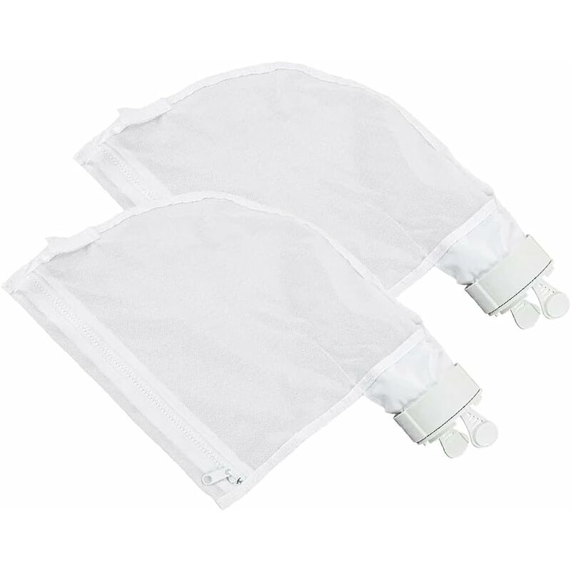 Roleader - Lot de 2 Sacs Filtrants pour Nettoyeur de Piscine Polaris 280 et 480 Design Zipp et Rglable en Blanc