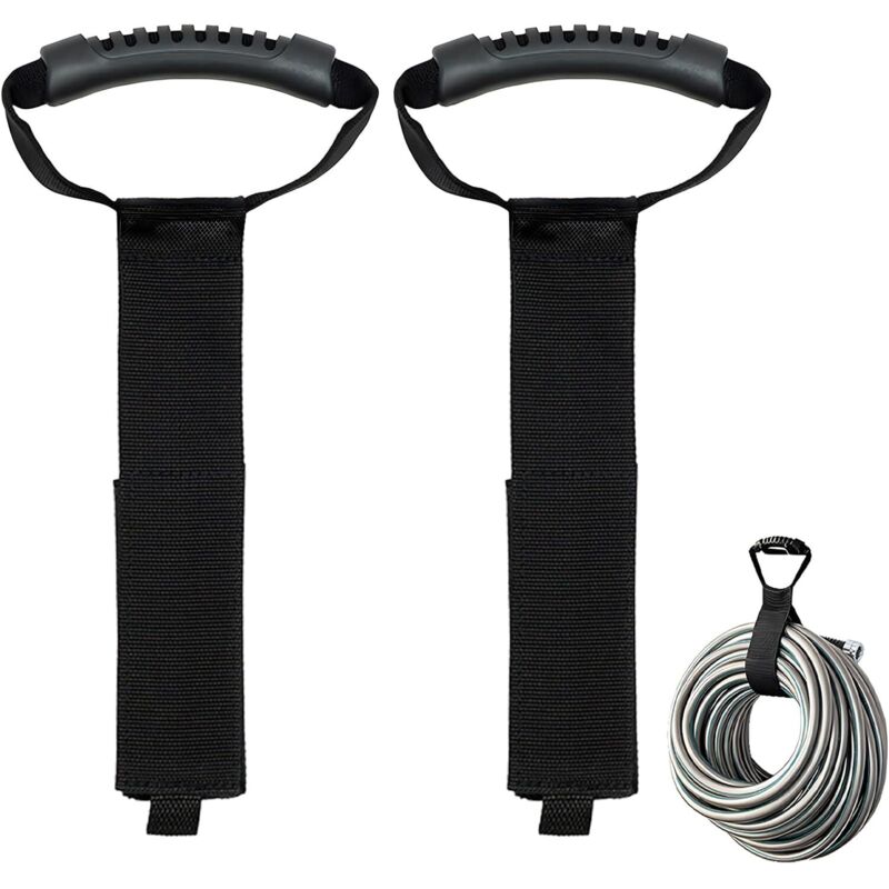 Lot de 2 Sangle de Rangement, Organisateur de Rallonges et de Tuyaux Avec Poignées, pour Ranger des Câbles Rallonge, des Tuyaux des Fils, des Cordespo