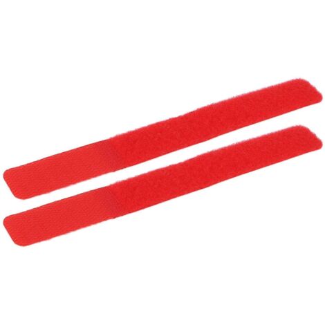 Lot de 2 sangles de fixation en nylon 20 x 180 mm, réglables et élastiques, pour vélo, couleur rouge.