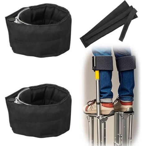 Lot de 2 sangles d'échasses pour cloison sèche – Design confortable et réglable pour cloison sèche – Sangles de jambe pour adultes – Bandes de rechange pour cloison sèche, peinture, isolation