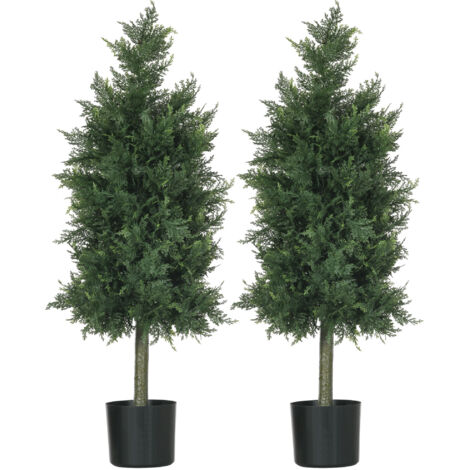 Lot de 2 sapins artificiels CEDRIC vert