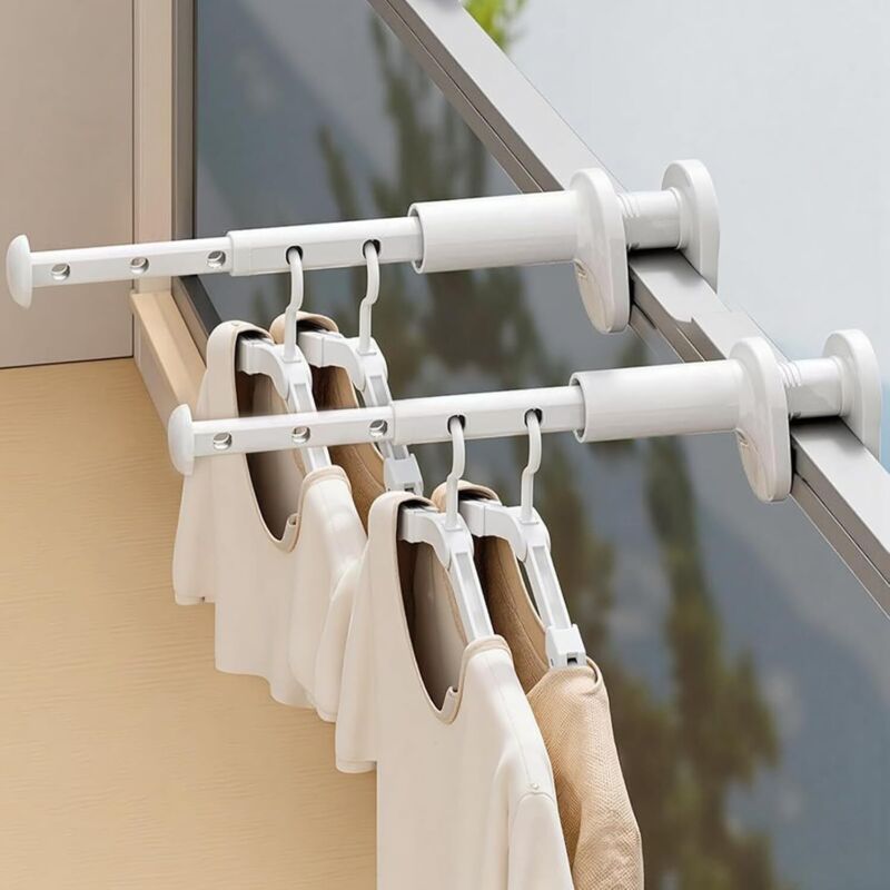 Lot de 2 séchoirs de voyage pour vêtements, étendoir à linge extensible pour intérieur et extérieur, support portable à suspendre sur la porte, mini